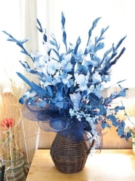 オーダー☆藍染花の持ち込みがありました～｜「アグレアーブル花や」　（徳島県吉野川市の花キューピット加盟店 花屋）のブログ