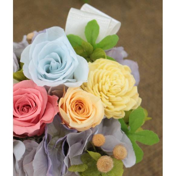 プリザーブドアレンジ「ファーストプリザ/シャーベット」