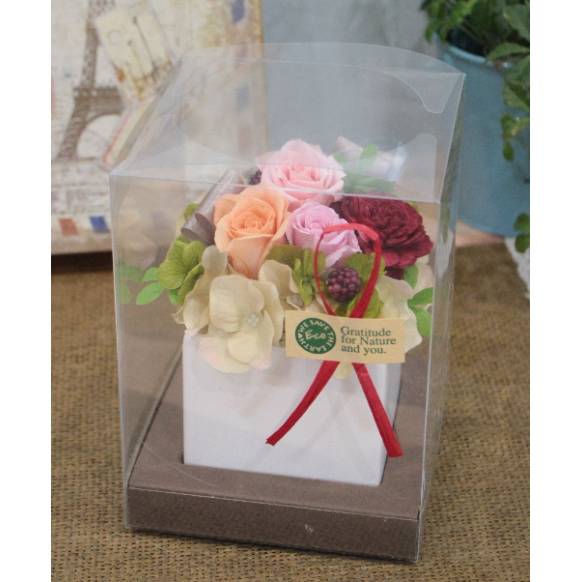 プリザーブドアレンジ「ファーストプリザ/イエロー」