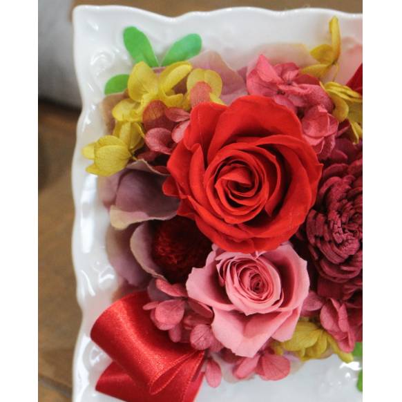 プリザーブドフラワー「パルテール/レッド」