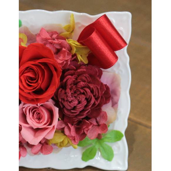 プリザーブドフラワー「パルテール/レッド」