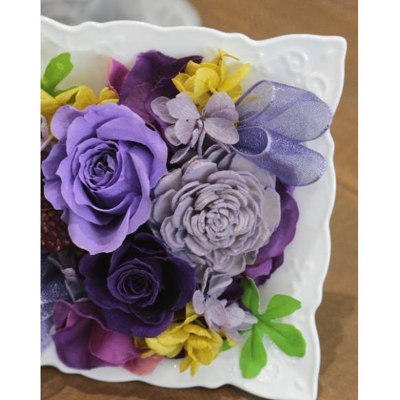 プリザーブドフラワー「パルテール/パープル」