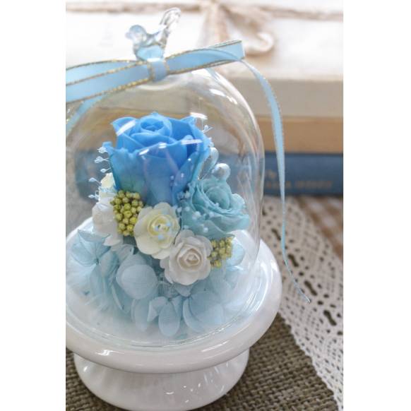 プリザーブドアレンジ「シャーロット/ブルー」