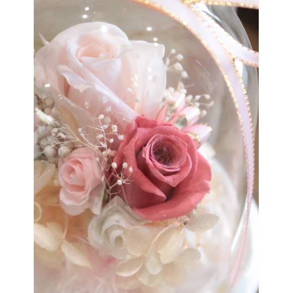 プリザーブドアレンジ「シャーロット/ピンク」