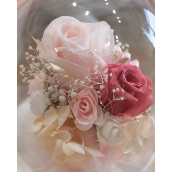 プリザーブドアレンジ「シャーロット/ピンク」