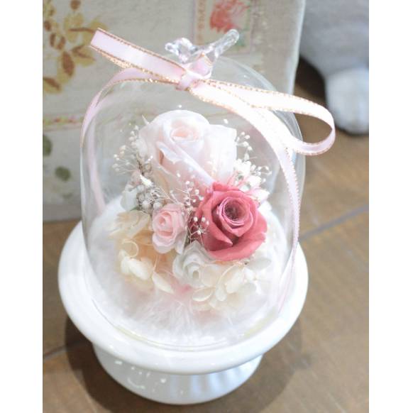 プリザーブドアレンジ「シャーロット/ピンク」